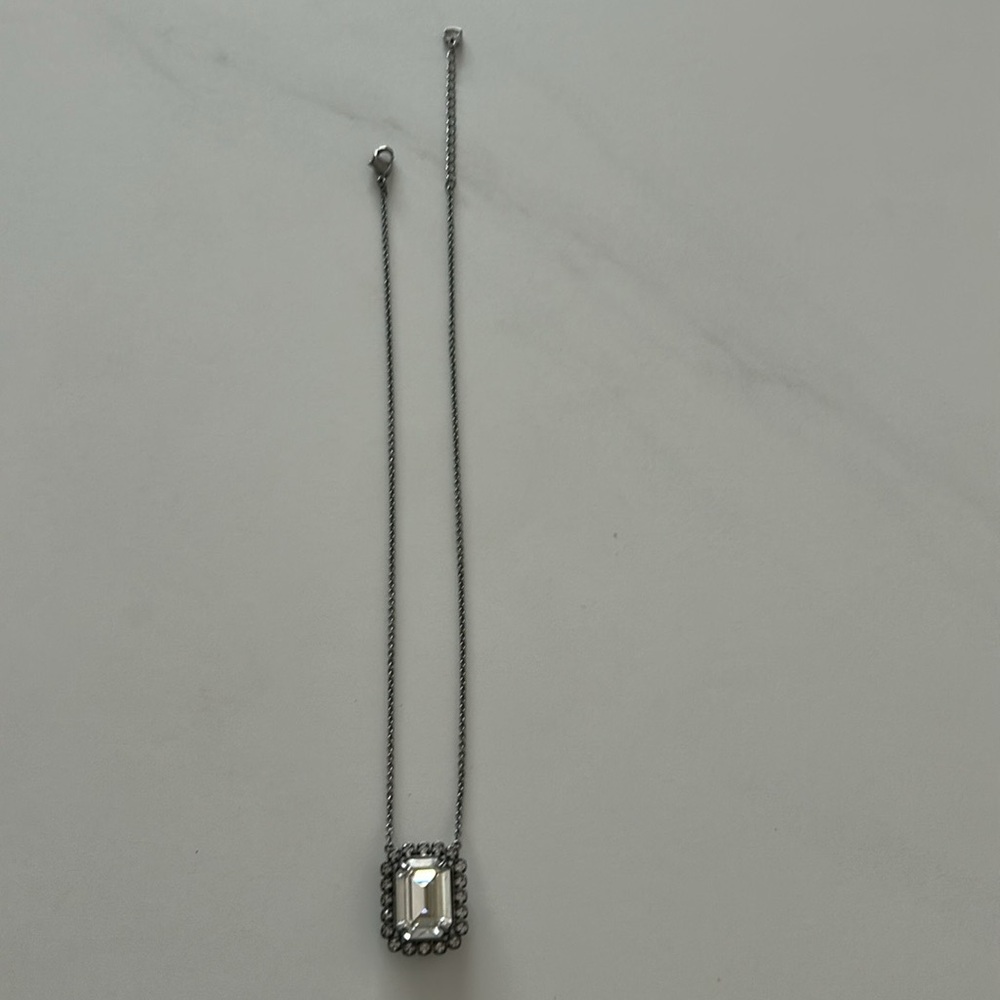 Swarovski Silver and White Crystal Necklace